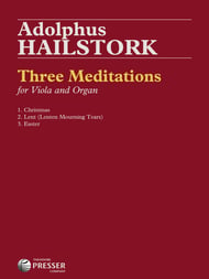 Three Meditations Viola and Organ cover